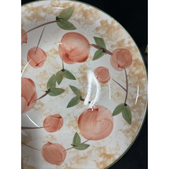 Vintage 8.5" Soup Cereal Bowl Hand Painted Pink Peach Pattern EUC Rare - Picture 4 of 7